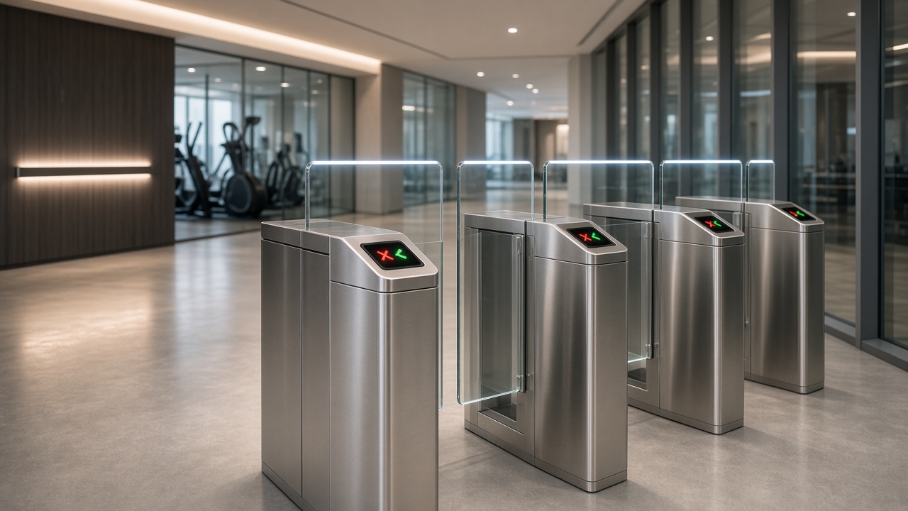 Pedestrian turnstile barrier gates for person access control