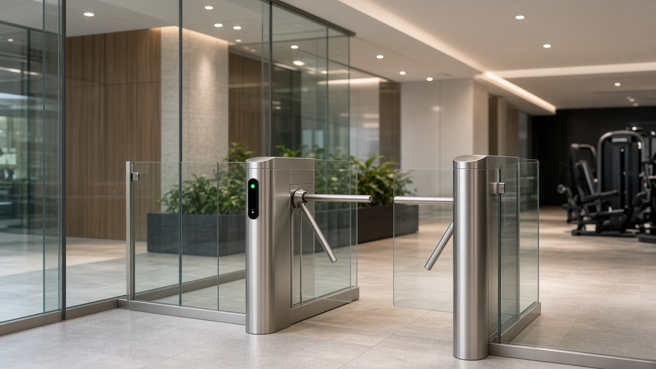 Pedestrian swing gates for person access control
